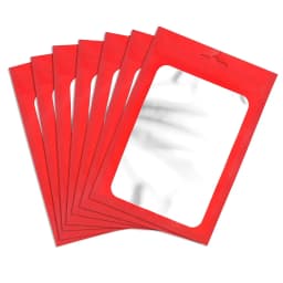 50pcs Colorful Mylar Bags Resealable Ziplock Holographic Bags with Clear Window for Jewelry Display Packaging Self Sealing Pouch