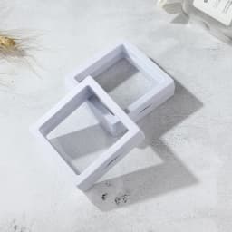 PE Film Brooch Coin Gems Jewelry Storage Box Dustproof Exhibition Decoration Suspended Floating Ring Earrings Display Rack Case