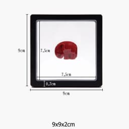 PE Film Brooch Coin Gems Jewelry Storage Box Dustproof Exhibition Decoration Suspended Floating Ring Earrings Display Rack Case