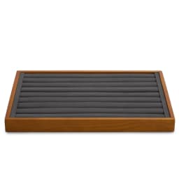 Oirlv Wooden Jewelry Tray Ring Earrings Bracelet Bangle Necklace Tray Solid Wood Jewelry Display Tray Wooden Jewelry Organizer