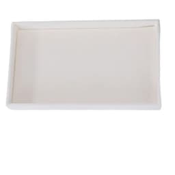 1PC Beige Velvet Jewelry Tray Earrings Earrings Ring Storage Earrings Simple Jewelry Box Jewelry Desktop Organizing Cases