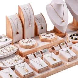 Wooden High-end Jewelry Display Rack Ring Storage Tray Necklace Bracelet Display Props Jewelry Display Tools