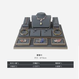 Luxury Jewelry Display Set Shop Exhibitor Counter Window Display Stand Necklace Ring Earring Organizer Holder Bracelet Rack