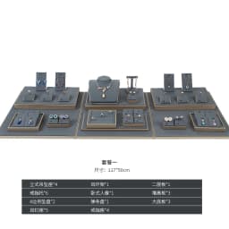Luxury Jewelry Display Set Shop Exhibitor Counter Window Display Stand Necklace Ring Earring Organizer Holder Bracelet Rack