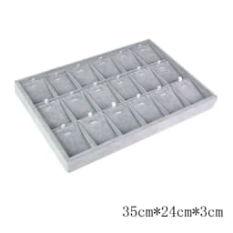 Velvet Earnail Pendant Jewelry Display Tray 12 Grid Bracelet Watch Premium Pillow Plate Adjustable Shelf 35*24 Menora