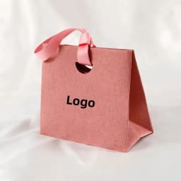 30/50pcs Paper Jewelry Packaging Tote Bags Custom Logo Bulk Beige Grey Green Handbags Souvenir Bag Wedding Party Gift Candy Sack