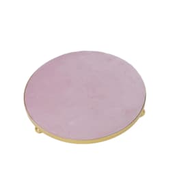 Round Velvet Tray with Metal Frame Rings Earrings Necklace Display Organizer Window Counter Decoration Chain Bracelet Storage