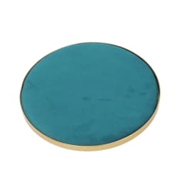 Round Velvet Tray with Metal Frame Rings Earrings Necklace Display Organizer Window Counter Decoration Chain Bracelet Storage