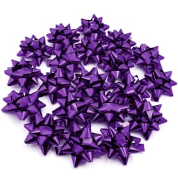 10-20Pcs Christmas Ribbon Bows Colorful Self-Adhesive Star Flower Bow DIY Gift Packaging Christmas Birthday Wedding Decoration
