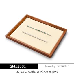 Oirlv Wooden Jewelry Rack Display Stand Wood Jewelry Tray Ring Earring Bracelet Necklace Holder Solid Wood Jewelry Display Stand