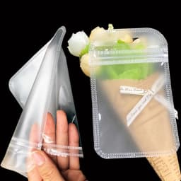 50pcs Thicken Resealable Ziplock OPP Bags Laser Iridescent Bag Clear Storage Bag White Bag with Hang Hole for DIY Jewelry Making
