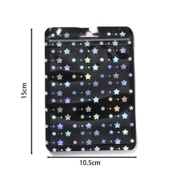 50Pcs/lot Holographic Plastic StarSelf-Sealing Laser Self-Sealing Bag for Jewelry Packaging Gift Storage Bag Supplies