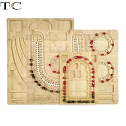 Diy Wood Beaded Tray Solid Wood Jewelry Board Bracelet Anklet Necklace Pearl Tray Bracelet Design Bead Tray