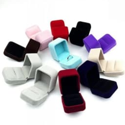 Wholesale Engagement Velvet Earring Ring Packaging Box Jewelry Organizer Valentine's Day Gift Ring Display Holder Storage Box