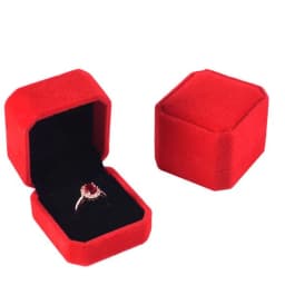 Wholesale Engagement Velvet Earring Ring Packaging Box Jewelry Organizer Valentine's Day Gift Ring Display Holder Storage Box