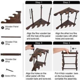 4 Tier Wooden Display Jewelry Accessory Stand Jewelry Bracelet Holder Bangle Watch Necklace Storage Jewelry Holder Stand Display