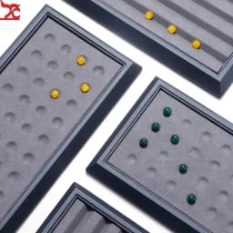 Circular Groove Diamond Display Box High Quality Jewelry Gem Storage Case Gemstone Organizer for International Jewelry Exhibitor