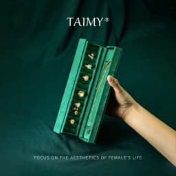 TAIMY Green Velvet Jewelry Box Travel Rings necklaces Storage Box With Lid Custom Logo Jewelry Case Jewelry Organizer Display
