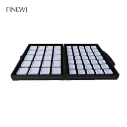 Gems Jewelry Trunk Travel Carrying Gemstone Display Box Aluminum Case Loose Stones Storage Container Collection Diamond Holder