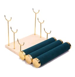 Detachable Jewelry Organizer with Wood Base Bracelet Watch Display Rack Business Exhibition Jewelry Bangle Stand 1/2/3/4 Layers
