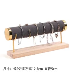 Detachable Jewelry Organizer with Wood Base Bracelet Watch Display Rack Business Exhibition Jewelry Bangle Stand 1/2/3/4 Layers