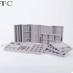 1PC Gray Velvet Jewelry Holder Earrings Ring Storage Tray Minimalist Jewelry Box Jewelry Desktop Organizer Box