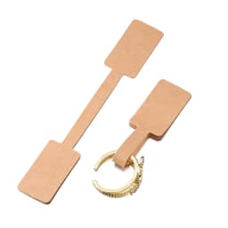 50/100Pcs Rectangle Jewelry Price Tag Self Adhesive Barbell Sticker Card DIY Necklace Earring Display Repair Label Packaging