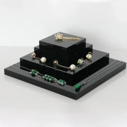 Black acrylic case jewelry holder Jewellery organizer display stand for bracelet necklace ring earring cosmetics perfume tray