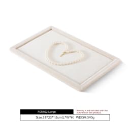 Yinbeini Velvet Jewelry Tray Drawer Organizer for Ring Earrings Bracelet Necklace Anti Scratch Jewelry Storage Display PlateP079