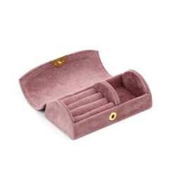 New In Macaron Jewelry Box for Travel Portable Ring Earrings Necklace Organizer Double Layer PU Leather Snap Button Display Case