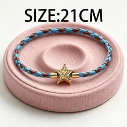 2026 New 925 Silver Women's Heart to Heart Star Weaving Classic Cuban Logo Bracelet Display Tool DIY Exquisite Charm Jewelry