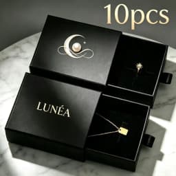 8*8/6*6cm 10PCS Free Custom Logo Paper Box Necklace Ring Box With Sponge Drawer Box Personalized Exquisite Jewelry Packag Pack