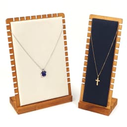 Pine Wooden Necklace Frame L-shaped Jewelry Display Frame Pendant Support Jewelry Display Props for jewelry storage