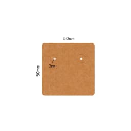 50 Pcs 5x5cm Earrings Jewelry Display Kraft Paper Cards Label With Or Without Bags Wholesale Packaging Handmade DIY Accessories