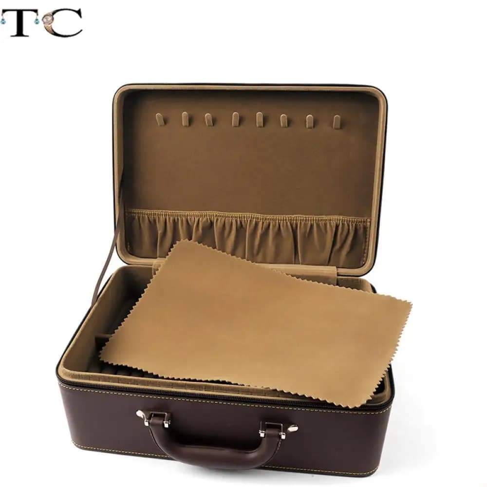 Large Capacity Bracelets Storage Case Leather Fabric Jewelry Box Bangle Organizer Business Jewelry Packaging