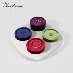 Yinbeini Premium Velvet Bracelet Display Tray Ring Bangle Placement Tray Jewelry Storage Tray TB004