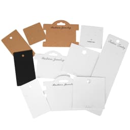 50pcs Earring Paperboard Hairpin Necklace Display Cards Holder Bulk Paper Bracelet Packaging Cardboard For Diy Jewelry Making