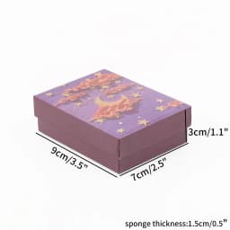 1PCS Purple Craft Paper Drawer DIY Jewelry Box Ring Earring Necklace Bracelet Gift Packaging Boxes for Wedding Birthday Party