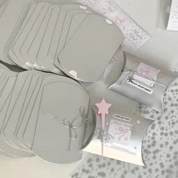 50PCS Silver Color Paper Jewelry Box Blank Blind Bag Packaging Earring Necklaces Rings DIY Christmas Hollween Wrapping Wholesale