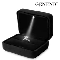 GENENIC LED Jewelry Ring Box Luxury Velvet Earrings Organizer Box for Proposal Engagement Wedding Ring Box Luminous Gift Box