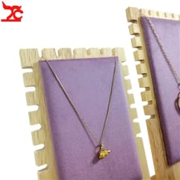 Set Jewelry Display Tray for Exhibitor Necklace Earring Rings Organizer Props Beautiful Pink Fabric Jewelry Showcase Frame