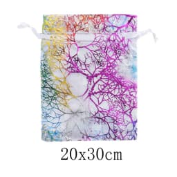 100pcs 7x9cm 9x12cm Coral Bronzing Drawstring Organza Bags Jewelry Packaging Bag Wedding Christmas Gift Bags Jewelry Pouches
