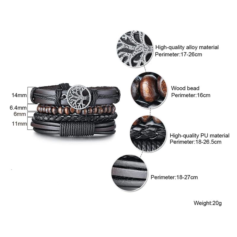 leather bracelet adjust style