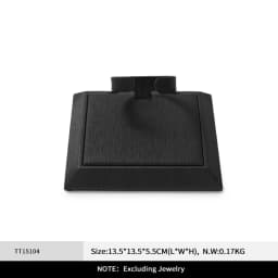 Oirlv Black Leather Jewelry Display Set Shop Cabinet Display Prop for Necklace Display Bust Ring Earrings Bangle Decoration Rack