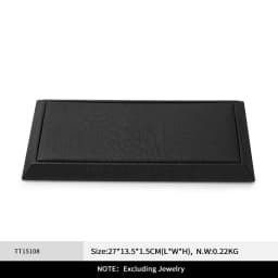 Oirlv Black Leather Jewelry Display Set Shop Cabinet Display Prop for Necklace Display Bust Ring Earrings Bangle Decoration Rack