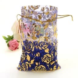 100Pcs 15x20cm 17x23cm 20x30 Gold Color Love Heart Rose Organza Bag Wedding Candy Gift Christmas Bags Jewelry Decoration Packing