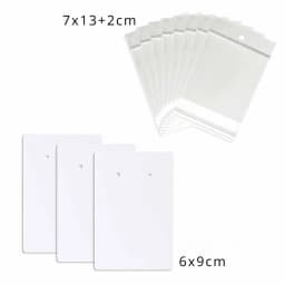 50 Pcs 6x9cm White Cardboards Display Cards Hold for Necklaces Earrings Jewelry Packaging Bags Available Wholesale Supplier