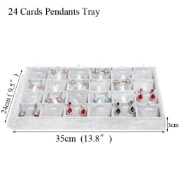 Fashion Ice Grey Velvet Jewelry Tray Jewelllery Storage Box Watch Holder Necklace Ring Earrings Pendant Display Organizer Series