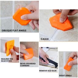 5in1 Silicone Scraper Squeegee Glue Remover Knife Caulking Angle Beauty Crack Trowel Tool Grout Scraper Kit Multifunctional Home