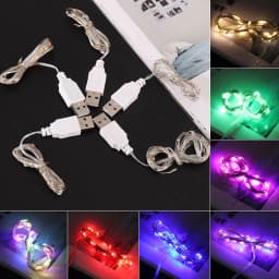 USB LED String Lights Led Copper Silver Wire Fairy Lights Waterproof 5/10/20M Garland For Christmas Wedding Party Decoration